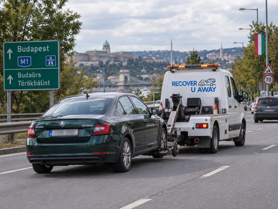 Vehicle Transport Hungary to UK Skoda-Octavia car-towing Budapest Hungary