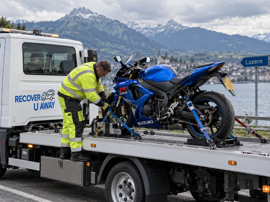 Vehicle Transport Switzerland to UK Suzuki-gsx-r1000-motorbike-recovery lucerne Switzerland to UK