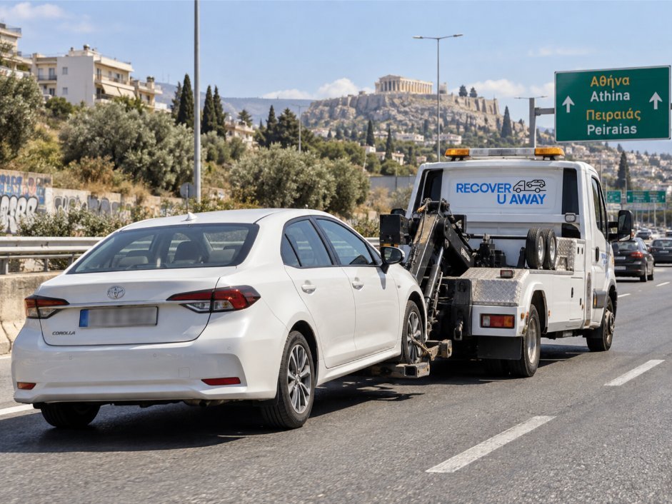 Toyota-corolla-car-towing-Athens-Greece