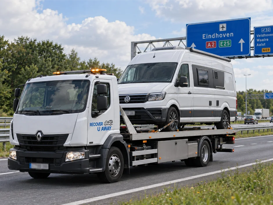 Volkswagen-crafter-campervan recovery Eindhoven Netherlands