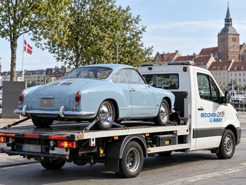 Volkswagen-Karmann-Ghia-classic-car-transport-Aalborg-Denmark