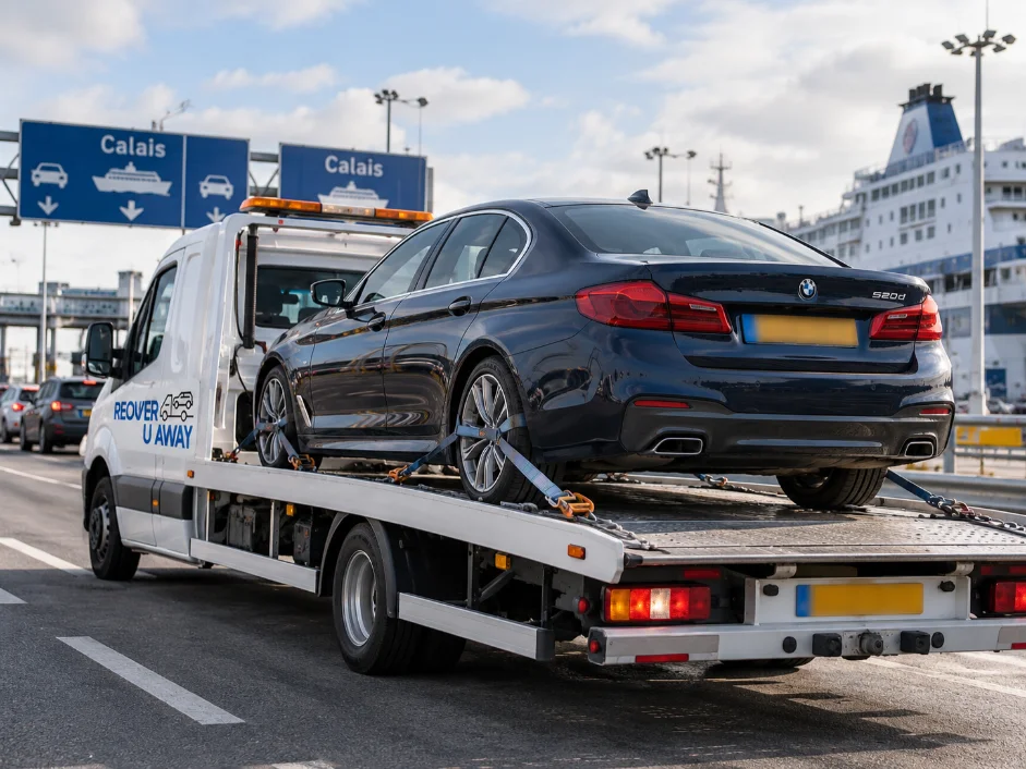 Insurance Vehicle Repatriation BMW 5 Series Insurance Vehicle Repatriation France To UK.
