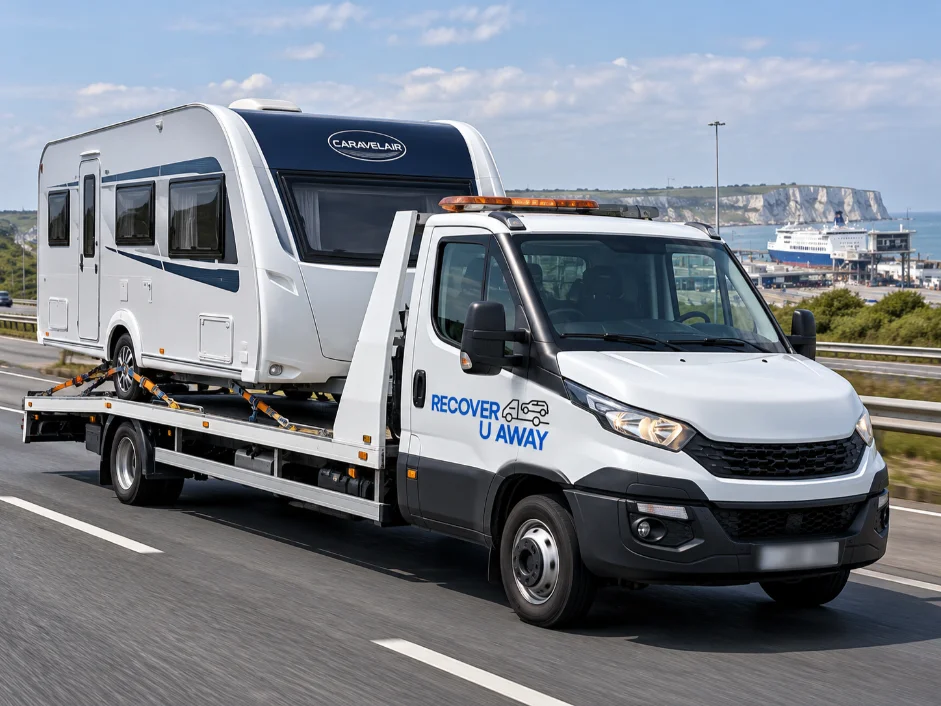 European Caravan Recovery Caravelair Caravan Recovery France Europe To UK.