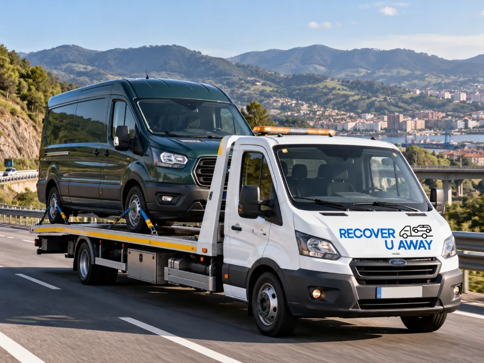 European Van Recovery Ford Transit Professional Van Recovery Spain to Uk.