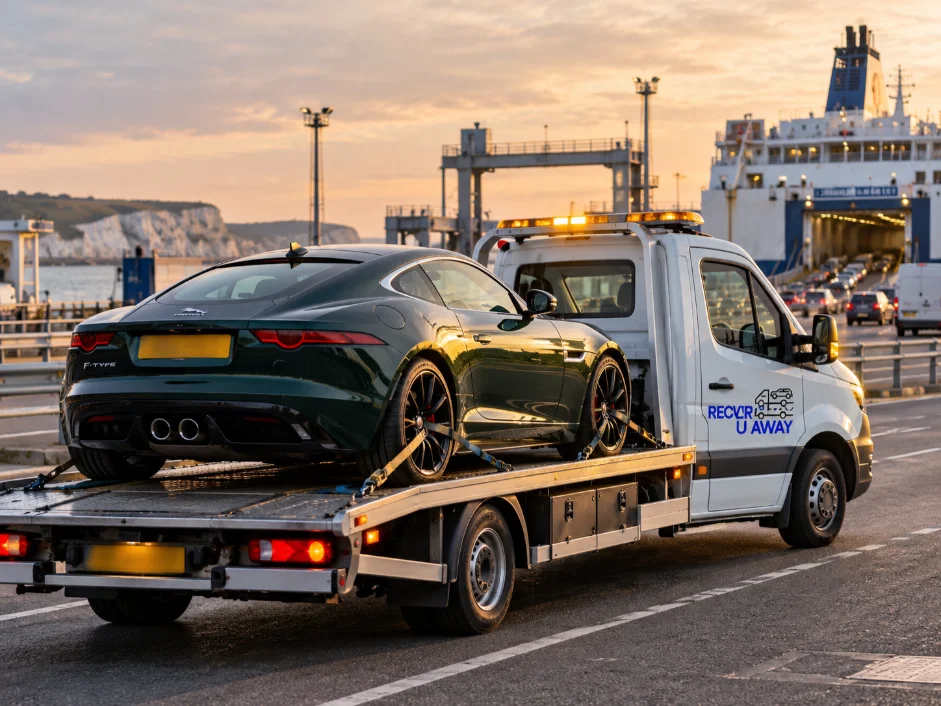 European Breakdown Recovery Jaguar F Type Breakdown Recovery Europe To UK.