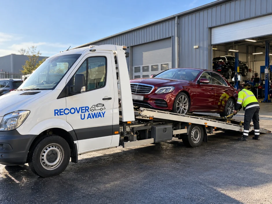 Insurance Vehicle Repatriation Mercedes E Class Vehicle Repatriation European Garage To UK.
