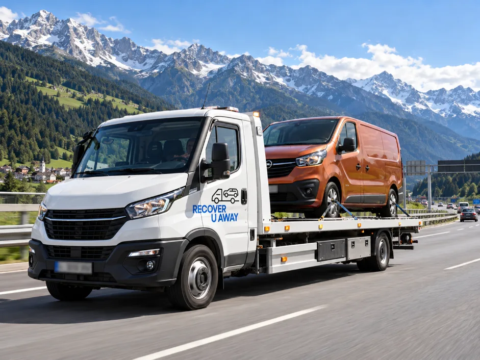 European Van Recovery Opel Vivaro Van Recovery Austria Europe to UK.