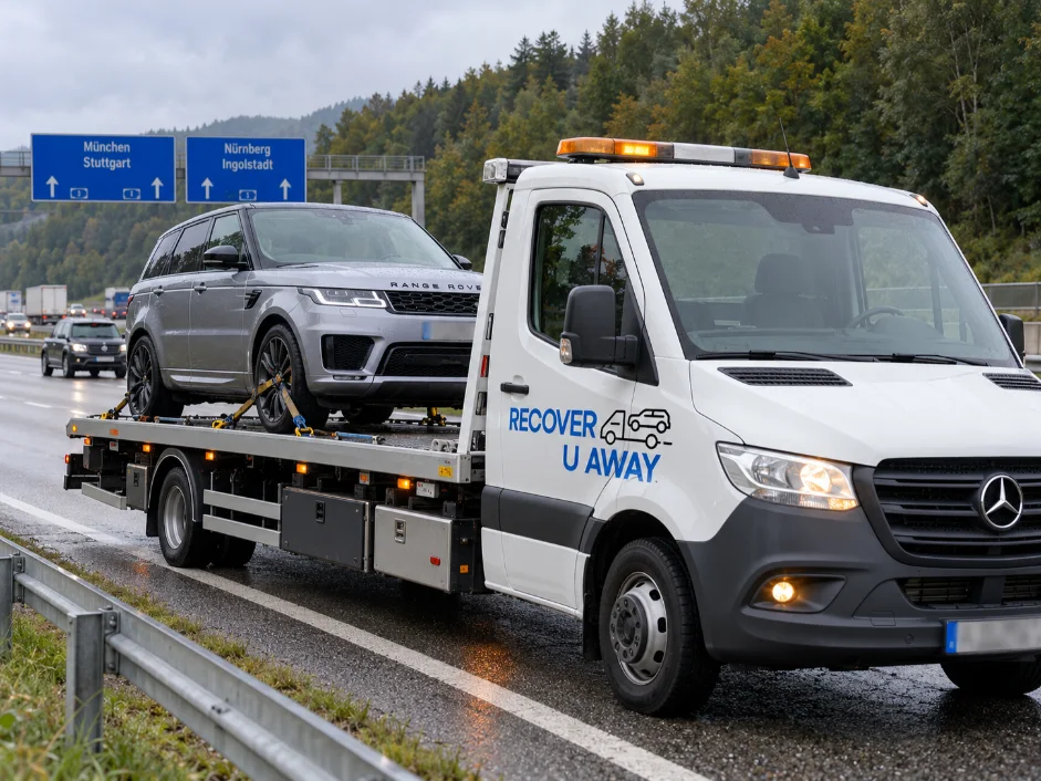European 4x4 Recovery Range Rover Sport 4x4 Recovery Germany to Uk.