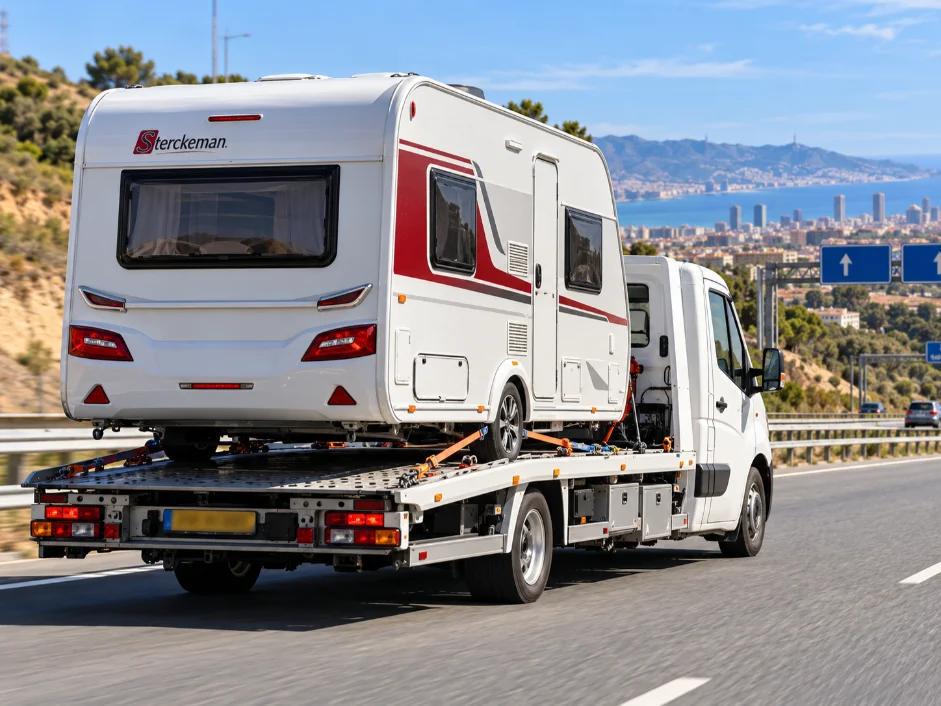 European Caravan Recovery Sterckeman Caravan Recovery Spain To UK.