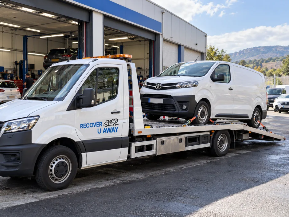 European Van Recovery Toyota Proace Van Recovery Garage France To Uk.